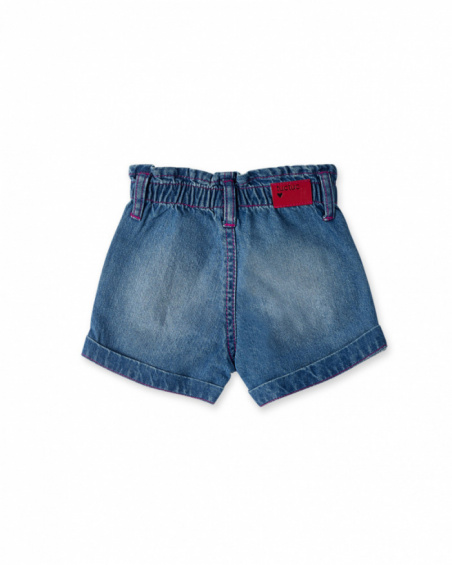 Girl's blue denim shorts Run Sing Jump collection