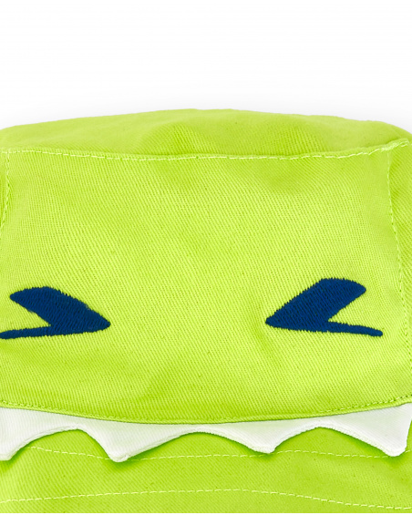 Green flat hat for boy Tropadelic collection