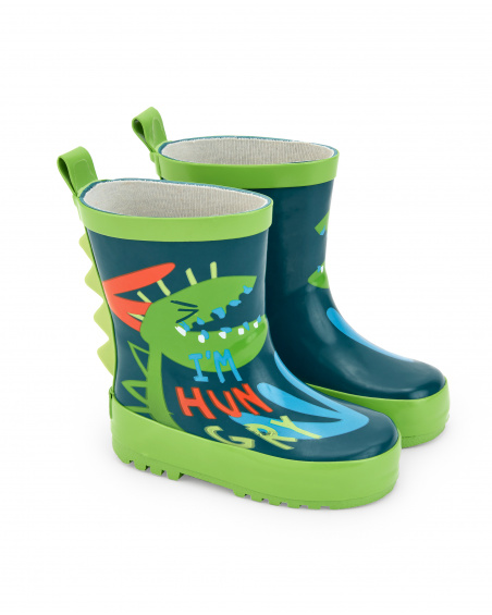 Green wellies for boys Tropadelic collection