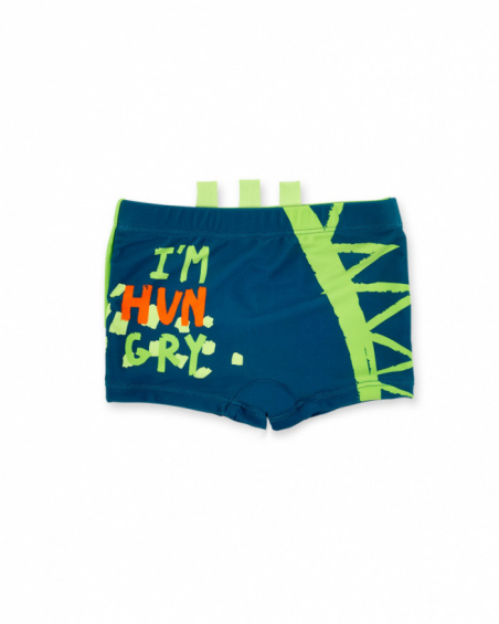 Green boxer swimsuit for boys Tropadelic collection