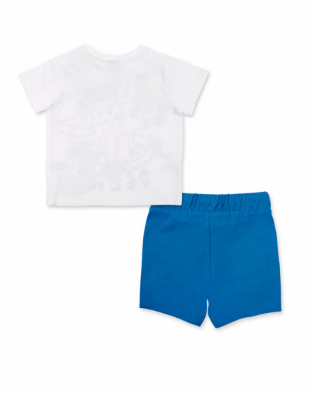 White knit set for boy Tropadelic collection