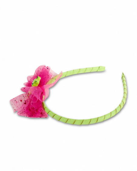 Green headband for girl Tropadelic collection