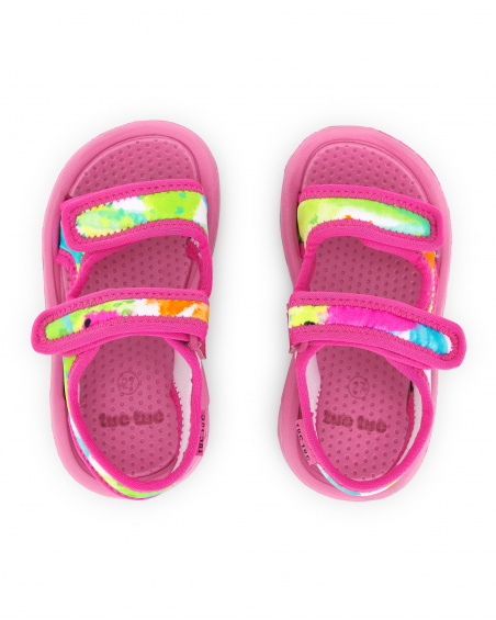 Zapatilla licra rosa niña Tropadelic