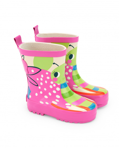 Pink rain boots for girls Tropadelic collection