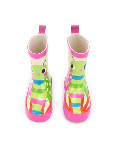 Pink rain boots for girls Tropadelic collection