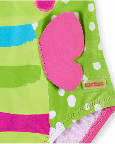 Girl's green swimsuit Tropadelic collection