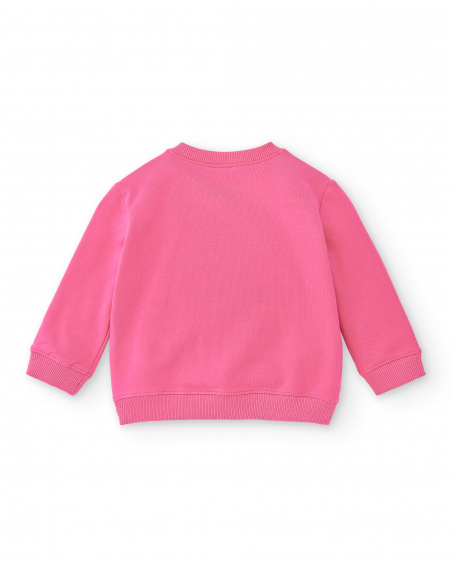Sudadera felpa rosa niña Tropadelic