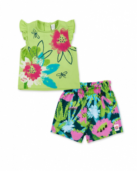 Conjunto punto verde niña Tropadelic