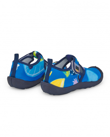 Blue lycra sneakers for boys Ocean Wonders collection