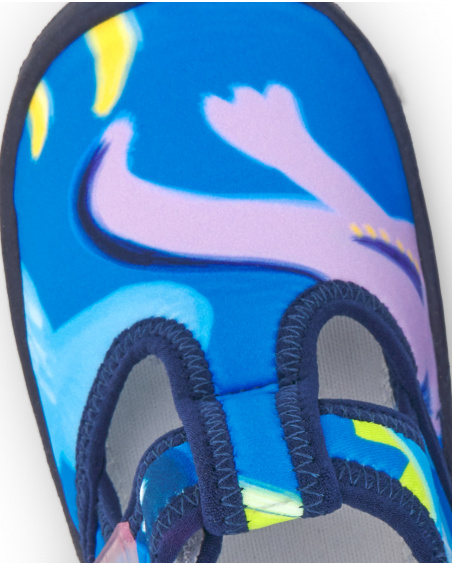 Blue lycra sneakers for boys Ocean Wonders collection