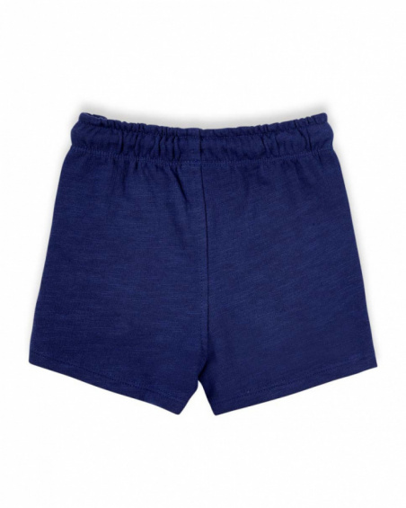 Navy plush Bermuda shorts for boys Ocean Wonders collection