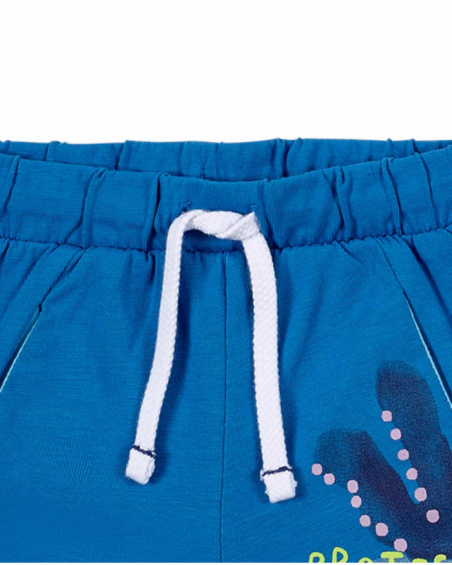 Blue knit bermuda for boy Ocean Wonders collection