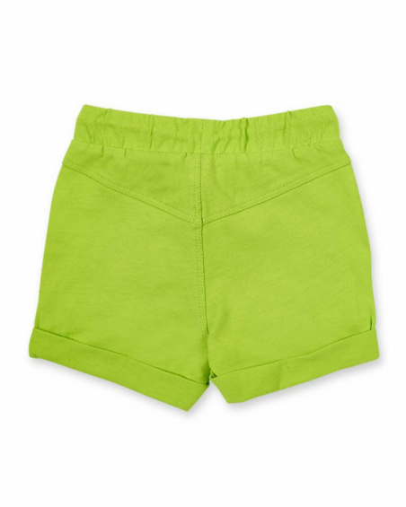 Green knitted Bermuda shorts for boys Ocean Wonders collection