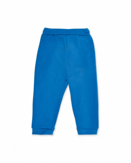 Blue plush pants for boys Ocean Wonders collection