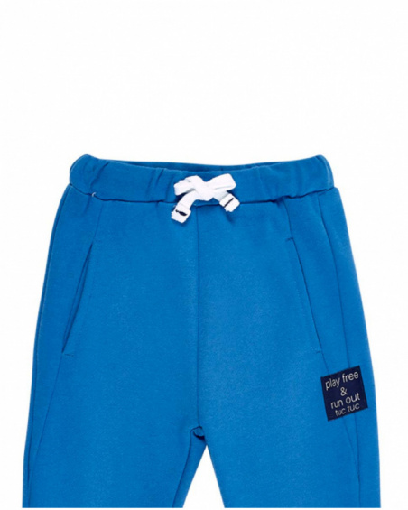 Blue plush pants for boys Ocean Wonders collection