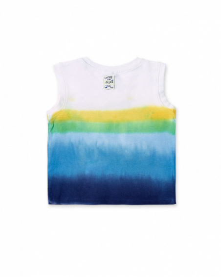 Blue knit tank top for boy Ocean Wonders collection