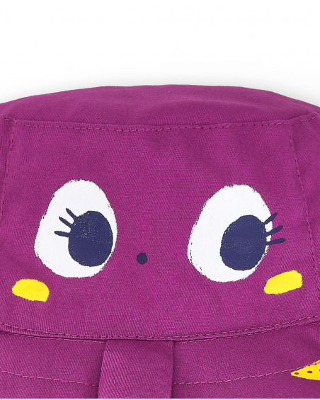 Lilac flat hat for girl Ocean Wonders collection