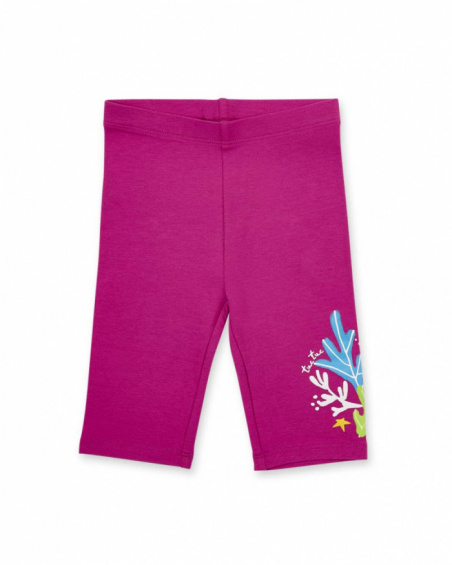 Lilac knit leggings for girls Ocean Wonders collection
