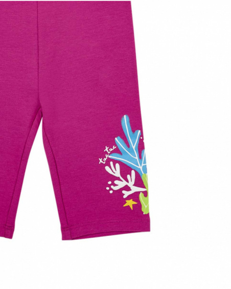 Lilac knit leggings for girls Ocean Wonders collection