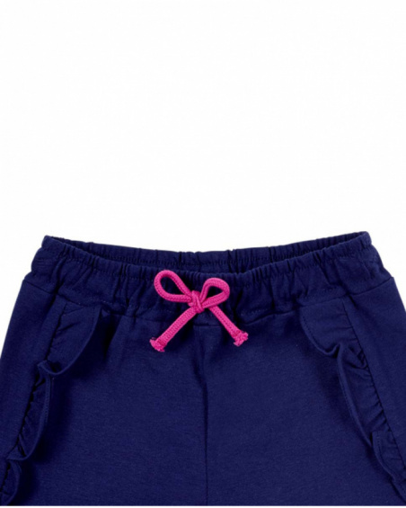 Navy knit shorts for girl Ocean Wonders collection