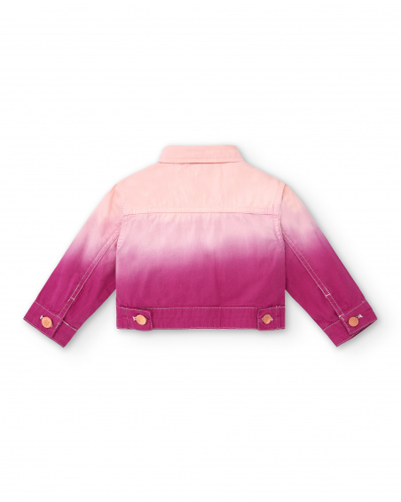 Pink denim jacket for girls Ocean Wonders collection