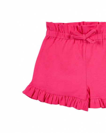 Cremy Ice girl's fuchsia knit shorts Creamy Ice collection
