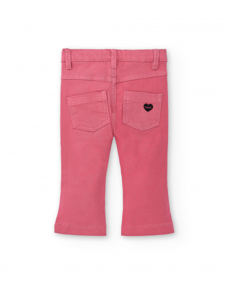 Pink denim pants for girls Creamy Ice collection
