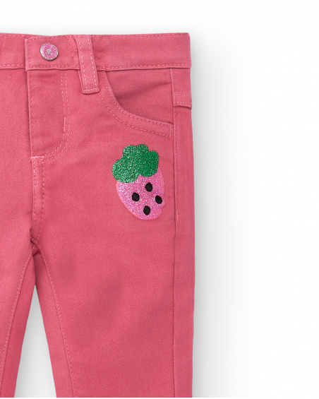 Pink denim pants for girls Creamy Ice collection