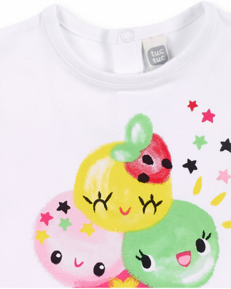 Conjunto tres piezas punto rosa niña Creamy Ice