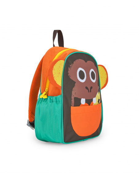 Brown backpack for boy Banana Records collection