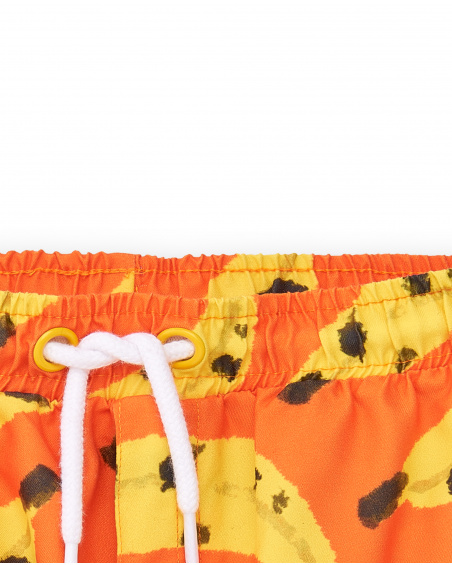 Orange Bermuda shorts for boys Banana Records collection