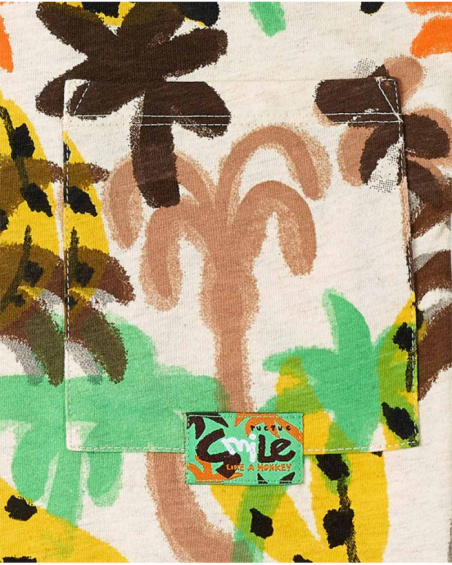 Camiseta punto beige niño Banana Records