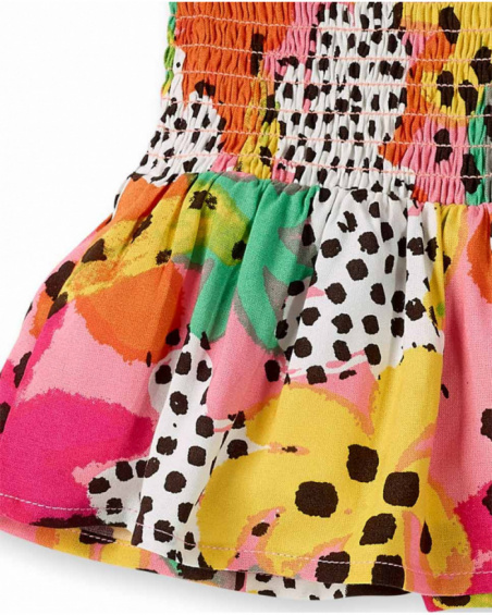 Pink poplin skirt for girl Banana Records collection