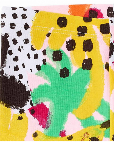 Legging ciclista punto rosa niña Banana Records