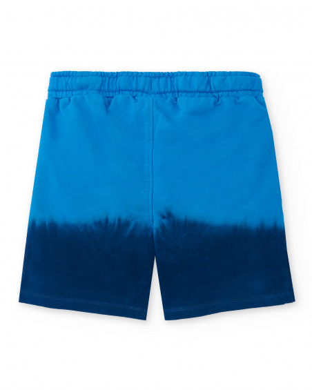 Navy blue plush Bermuda shorts for boy Sons Of Fun collection