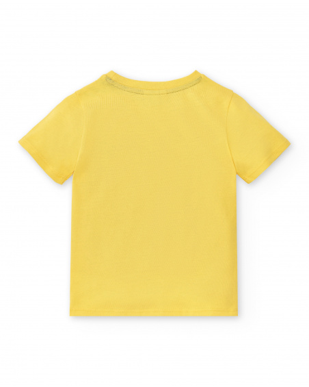 Yellow knit t-shirt for boy Sons Of Fun collection