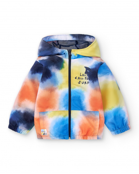 White tie dye windbreaker for boy Sons Of Fun collection