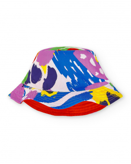 White flat hat for girl Rockin The Jungle collection