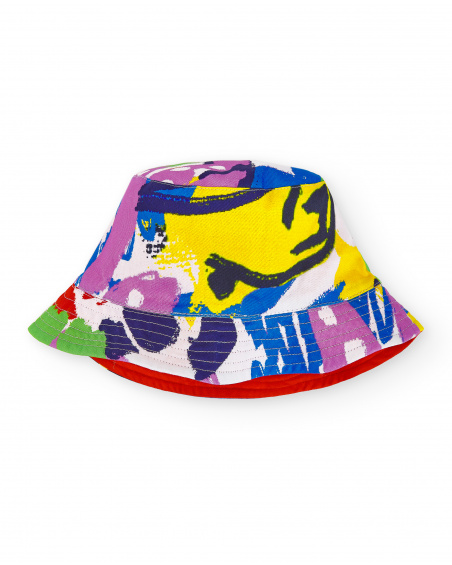 White flat hat for girl Rockin The Jungle collection