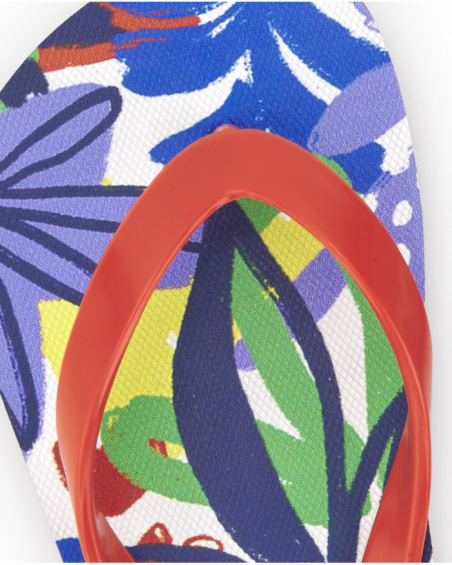 Red flip flops for girl Rockin The Jungle collection
