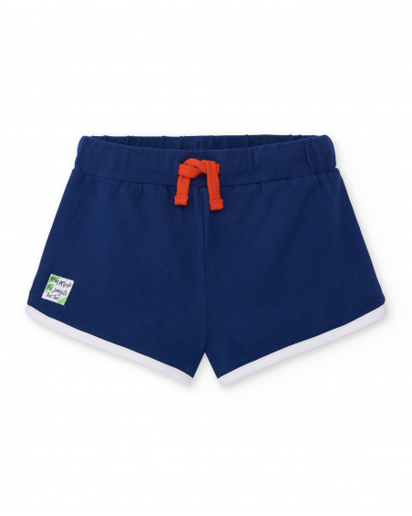 Navy knit shorts for girl Rockin The Jungle collection