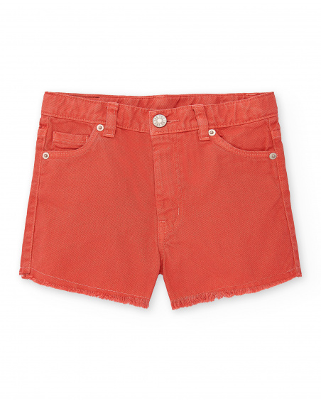 Red denim shorts for girl Rockin The Jungle collection