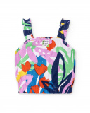 Camiseta tirantes punto lila niña Rockin the Jungle