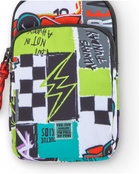 Bolso móvil negro niño Race Car