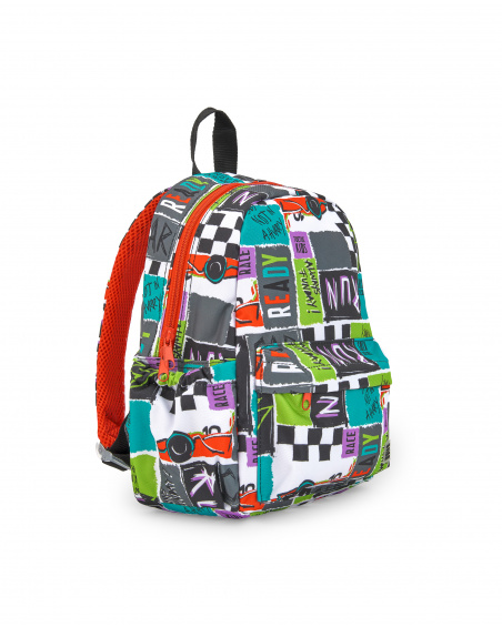 Black backpack for boy Race Car collection