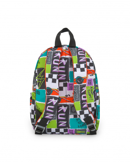 Black backpack for boy Race Car collection