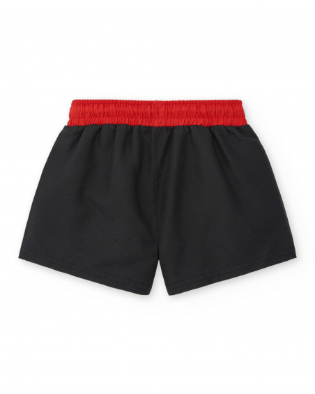 Black Bermuda shorts for boy Race Car collection