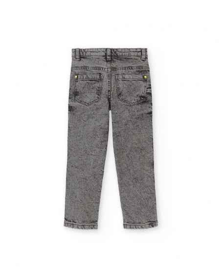 Gray denim pants for boy Race Car collection