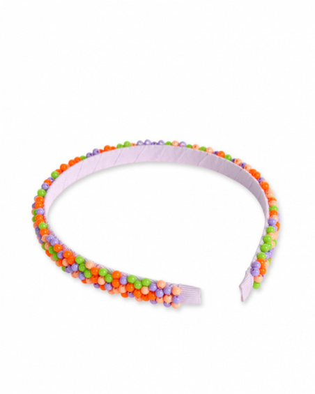Lilac rigid headband for girl Paradise Beach collection