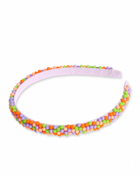 Lilac rigid headband for girl Paradise Beach collection